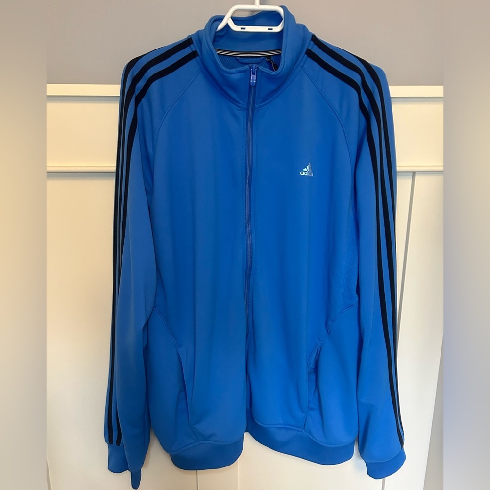 Adidas 3 stripe tracksuit zip-up top